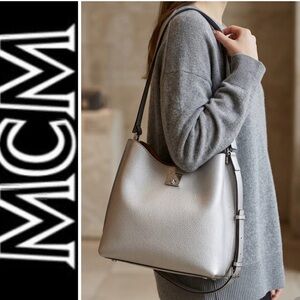 🆕 MCM Italy Leather Hobo Crossbody Bag